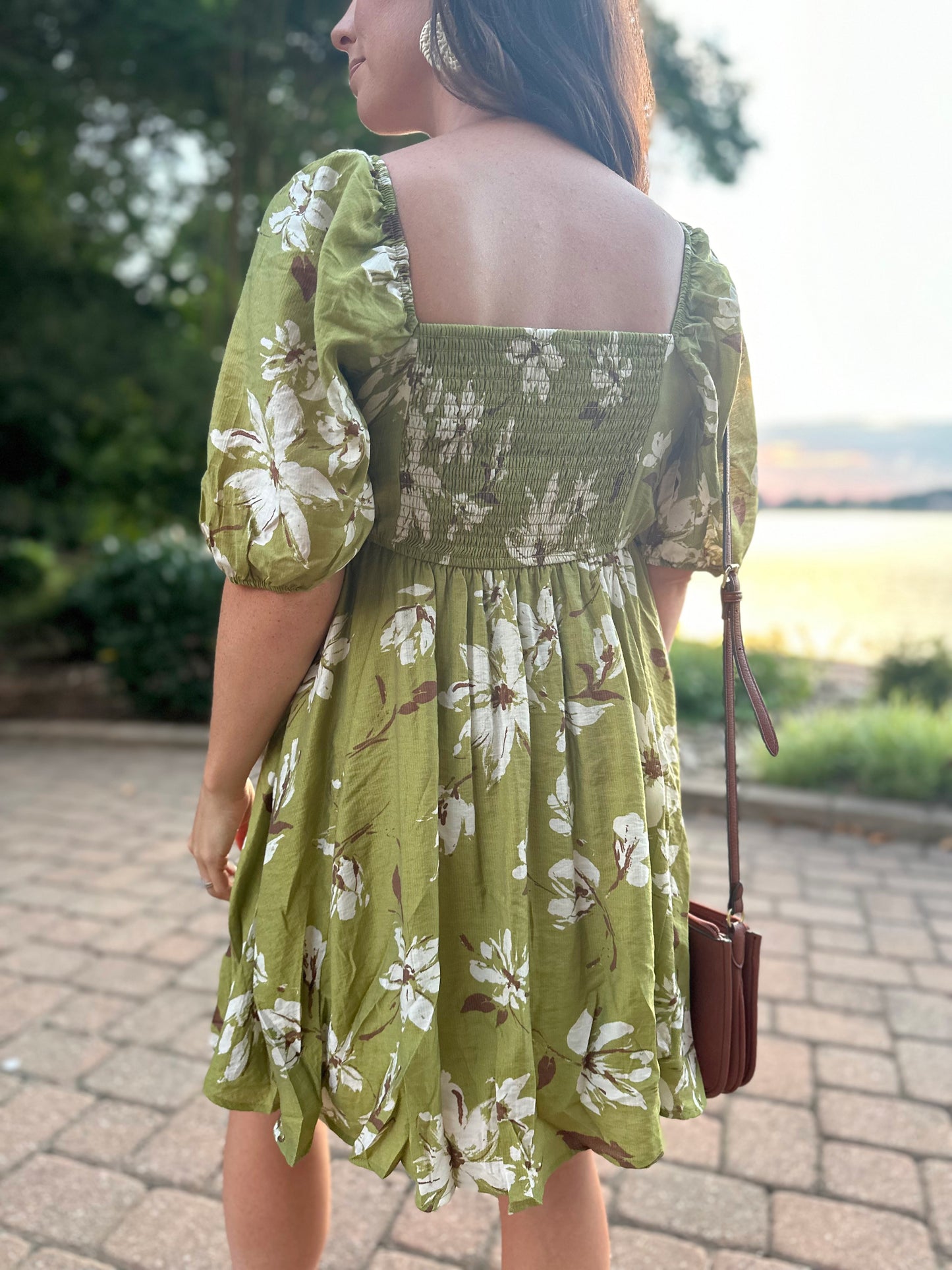 Floral Puff Sleeve Mini Dress