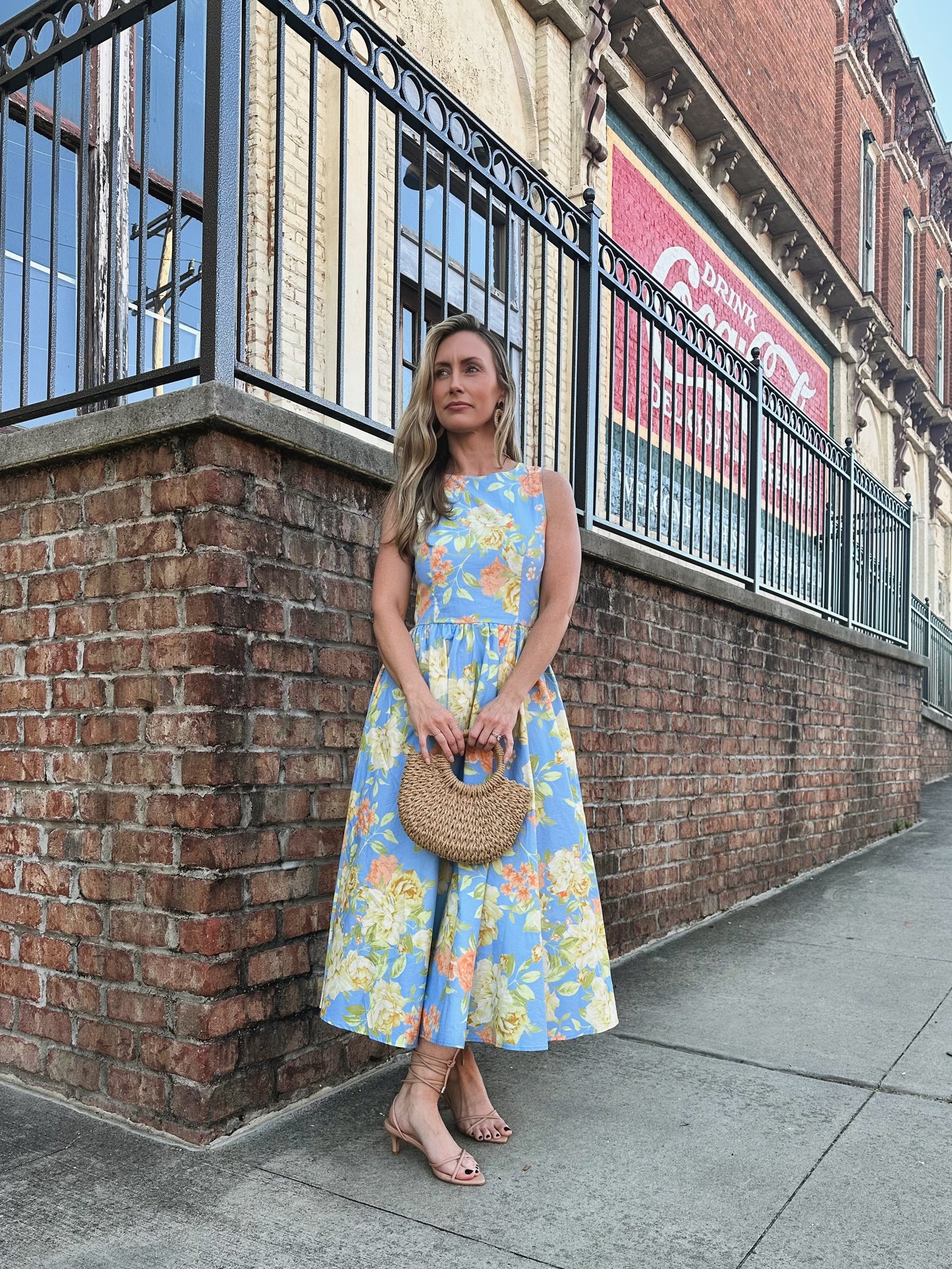 Powder Blue Midi Dress