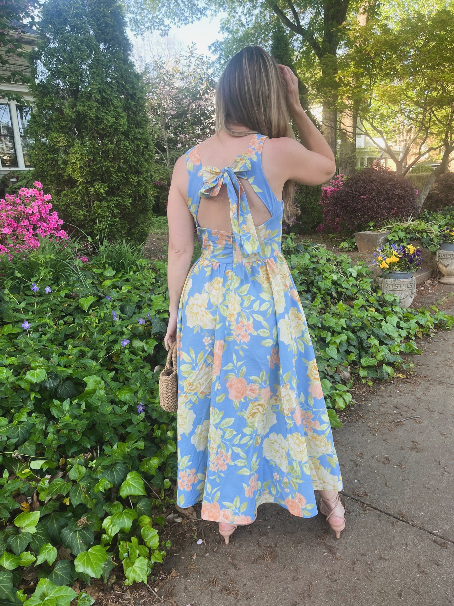 Powder Blue Midi Dress