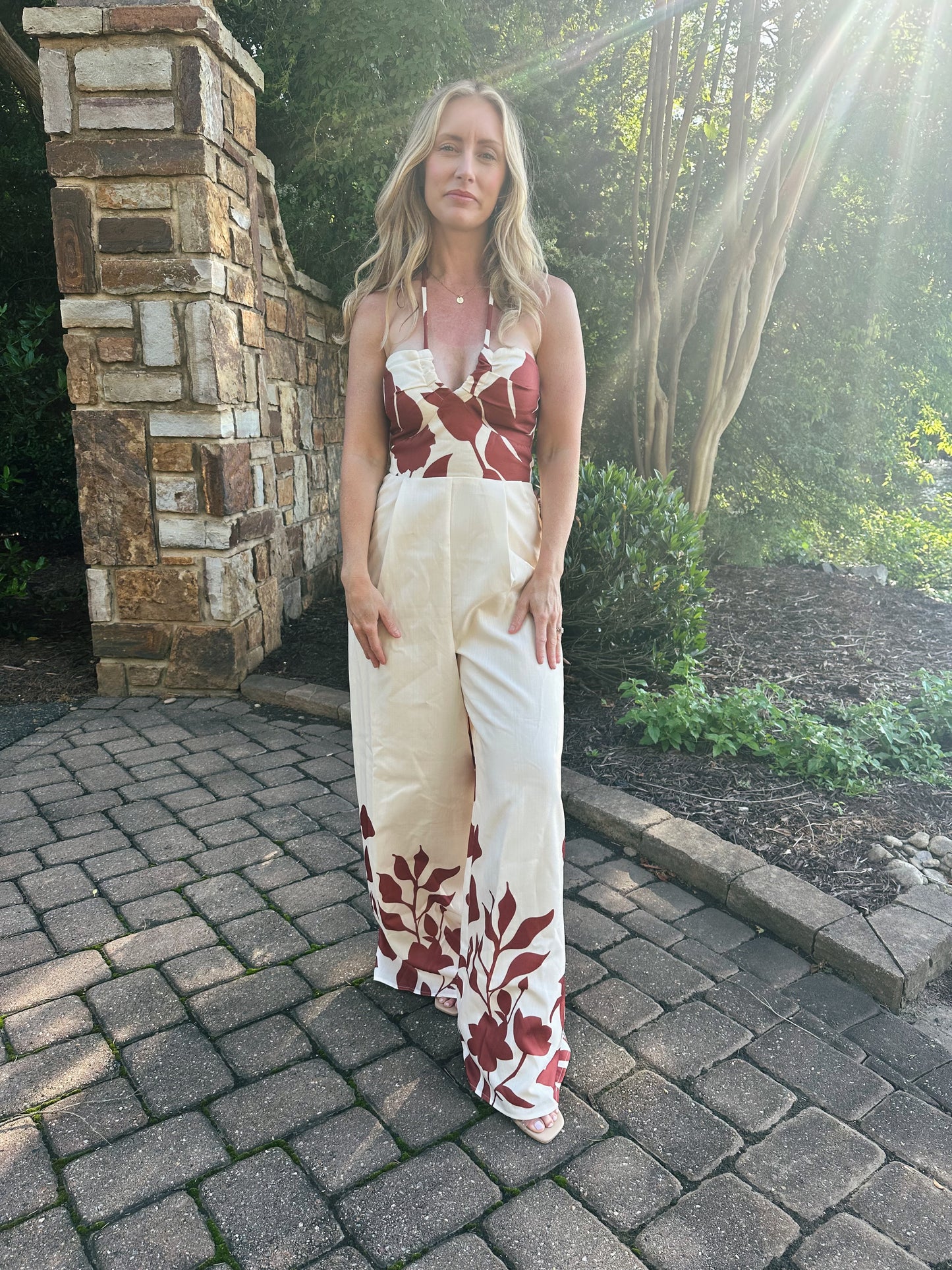 Cream Jumpsuit
