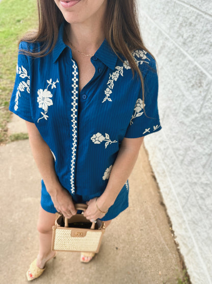 Blue Embroidery Set