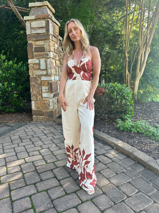 Cream Jumpsuit